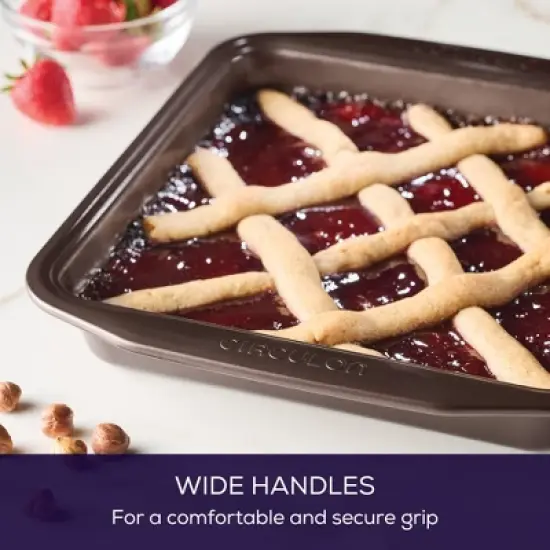 Circulon 9" Square Cake Pan Chocolate: Nonstick Aluminum Bakeware, Dishwasher-Safe, 9x9 Baking Dish image {4}