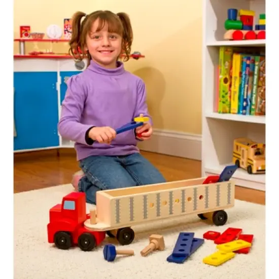 Melissa & Doug Big Rig Truck Wooden Building Set (22pc) image {3}