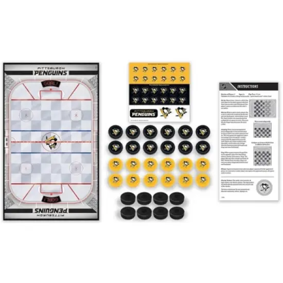 MasterPieces Officially licensed NHL Pittsburgh Penguins Checkers Board Game for Families and Kids ages 6 and Up image {2}