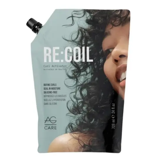AG Care Re:coil Curl Activator Curl Cream (24 oz XXL Refill Bag) Ultra Nourishing Curly Hair Cream for Defined | Ag Recoil Healthy Curls image {5}