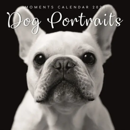 2026 Square Wall Calendar, Dog Portraits, 16-Month Black and White Photos with 180 Reminder Stickers (12x12 In) image {4}