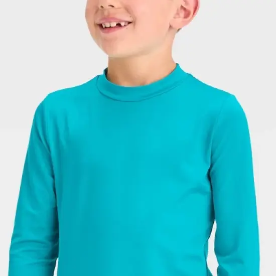 Boys' Solid Rash Guard Top - Cat & Jack&trade; Turquoise Green image {1}