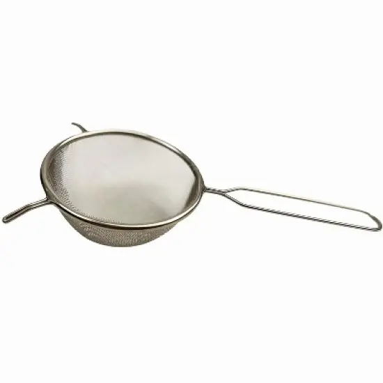 SAMMART 5.5 inches (14cm) Stainless Steel Mesh Strainer with Handle and Two Hanging Support image {6}