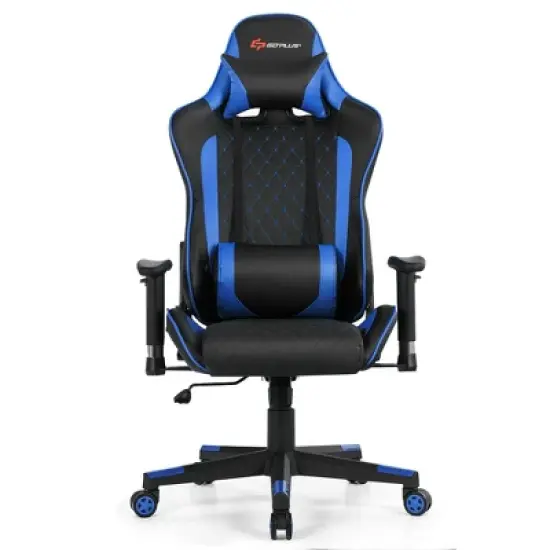 Costway  Gaming Chair Reclining Racing Chair w/Lumbar Support and Headrest White image {9}