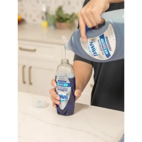 Dawn Platinum Dishwashing Liquid Dish Soap - Refreshing Rain - 54.8 fl oz image {1}