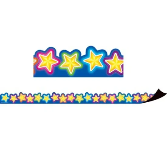 Teacher Created Resources&reg; Magnetic Borders, Neon Stars, 24 Feet image {1}