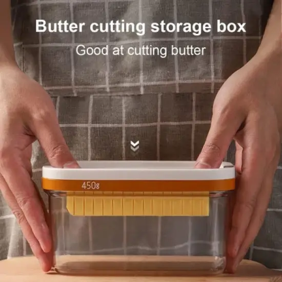 Acekool Rectangular Butter Dish with Slicer, Airtight Butter Cutter Box, Easy Slice Butter Container for Kitchen Baking image {5}