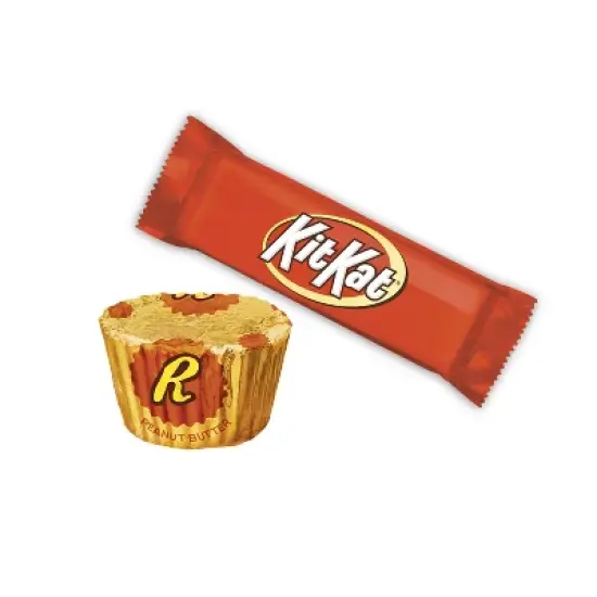 Reese's and Kit Kat Miniatures Milk Chocolate Assortment Candy Variety Pack - 33.36oz image {3}