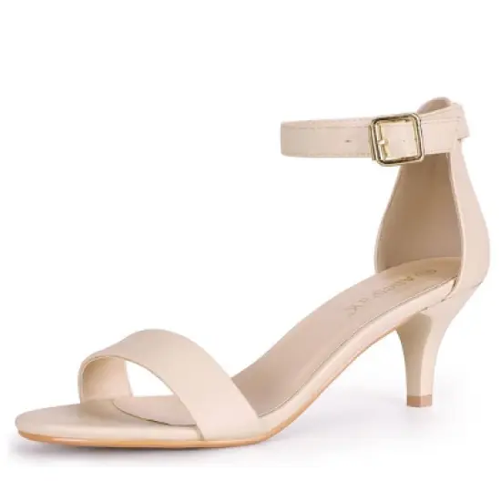 Allegra K Women's Ankle Strap Kitten Sandals image {14}