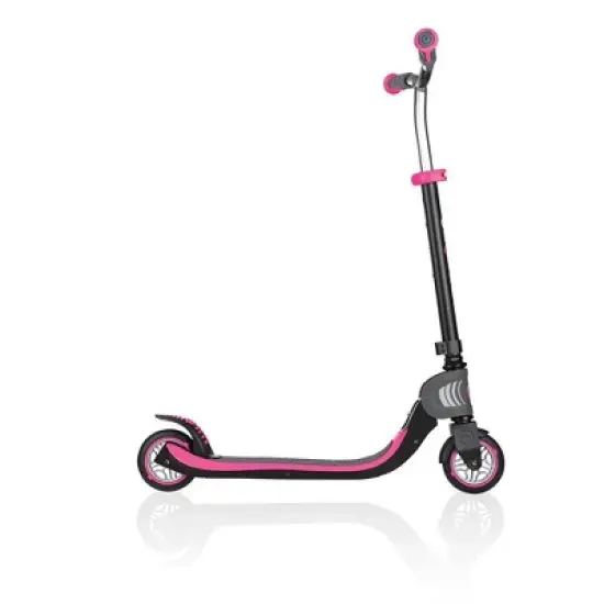 Globber Flow 125 Foldable Kick Scooter - Black/Pink image {5}