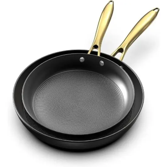 imarku Professional Cooking Utensils , Nonstick Cast Iron Skillets 2pcs, 10 Inch, 12 Inch Pizza Pans , Steak Pan, Dishwasher Safe, Free POFA image {9}