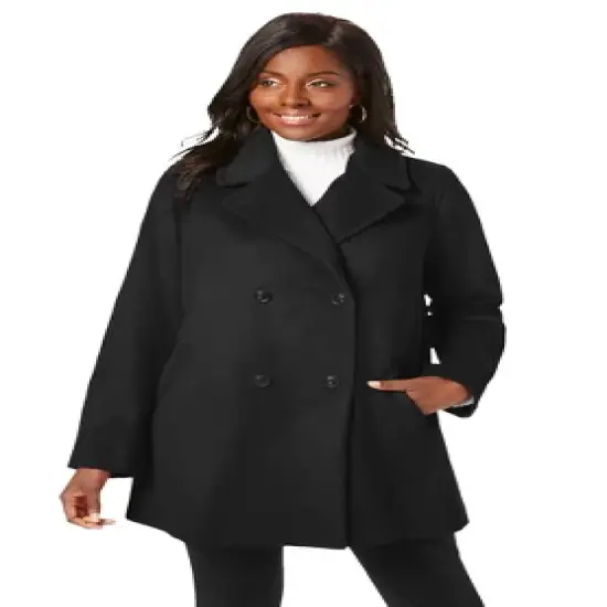 Jessica London Women&rsquo;s Plus Size A-Line Peacoat image {2}