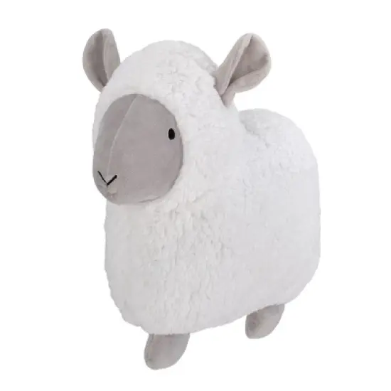 NoJo Together is Better White Plush Decorative Character Lamb Shaped Pillow image {1}