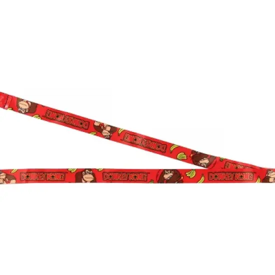 Nintendo Super Mario Donkey Kong Lanyard ID Badge Holder Lanyard w/ Rubber Charm image {2}