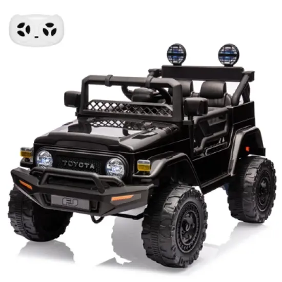 12V Ride On Truck Car for Kids, Kids Car w/2.4G Remote Control, Led Lights, Suspension, Safety Belt, Powered Electric Vehicle for Boys and Girls image {7}