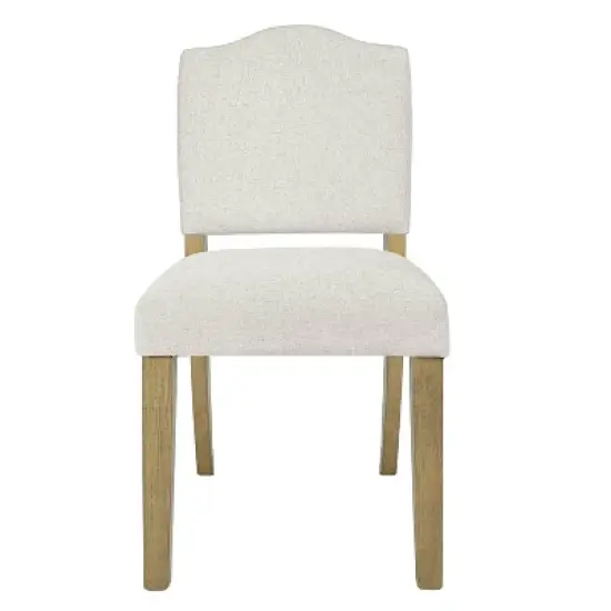 HomePop Open Back Upholstered Dining Chair: Modern Design, Plywood Frame, Polyester Fabric, Spot Clean image {10}