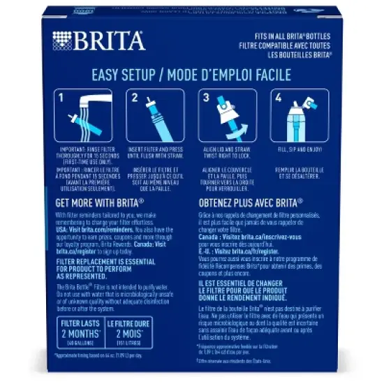 Brita 3ct Bottle Filter - Black image {2}