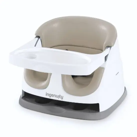 Ingenuity Baby Base 2-in-1 Booster Feeding and Floor Seat with Self-Storing Tray image {21}