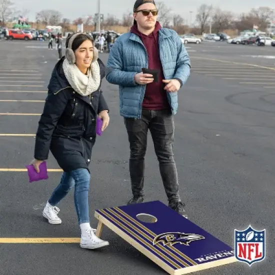 NFL Baltimore Ravens 2'x3' Wood Cornhole Set image {6}