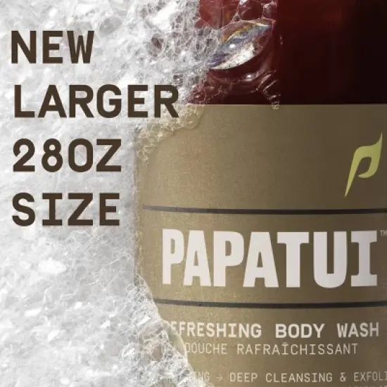 Papatui Men's Sulfate-Free Exfoliating and Hydrating Coconut Oil Body Wash - Cedar Sport - 28 fl oz image {2}