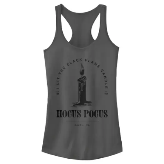 Junior's Disney Hocus Pocus I Lit Flame Candle Racerback Tank Top image {2}