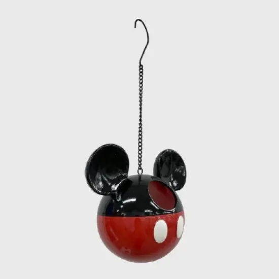 Disney 7" Mickey Mouse Hanging Resin Birdhouse: Weather-Resistant, No Assembly Required image {1}
