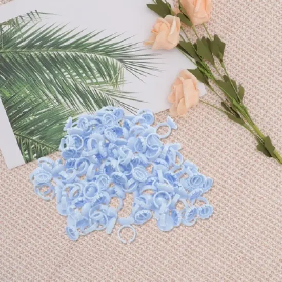 Unique Bargains Convenient Round Glue Rings 100 Pcs image {5}