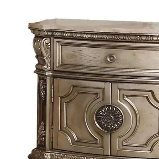 30" Northville Nightstand with 8 Drawers Antique Silver - Acme Furniture image {3}