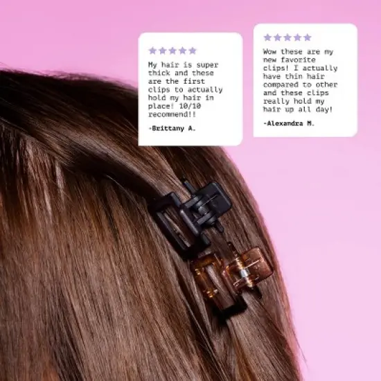 Gimme Beauty Fine Mini Square Claw Clip - 12pc image {6}