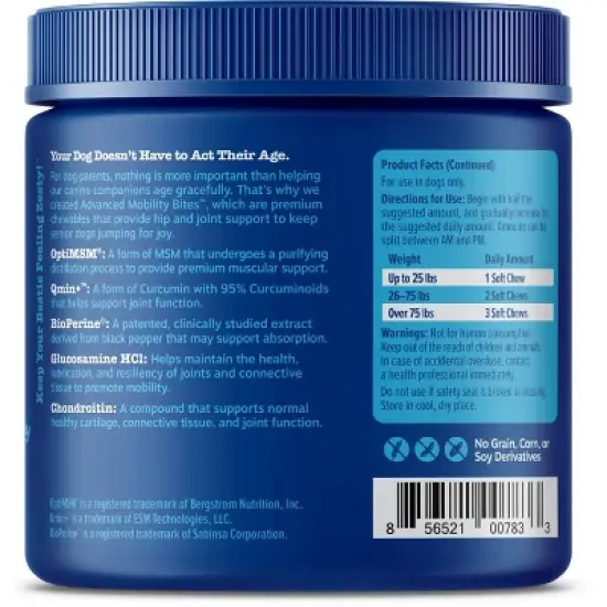 Zesty Paws Senior Advanced Hip & Joint Mobility Soft Chews for Dogs - Chicken Flavor - 90ct image {2}
