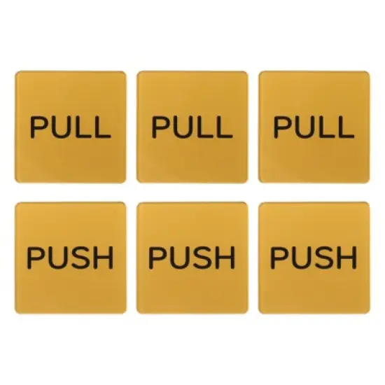 Unique Bargains Acrylic Self-Adhesive Decor Home Push Pull Door Sign 3 Pairs image {4}