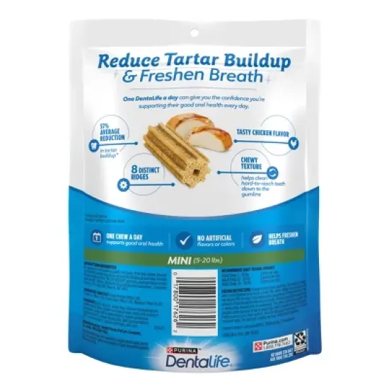 Dentalife Daily Mini Original Flavor Dental and Hard Chews Dog Treat - 6.8oz/24ct image {1}