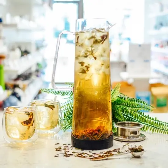 GROSCHE BALI Iced Tea & Infused Water Pitcher with Stainless Steel Infuser Lid, Sangria Pitcher, 50 fl oz. Capacity. image {1}