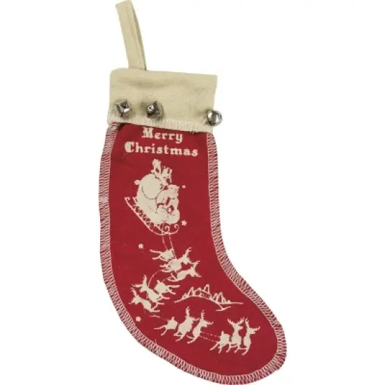 Primitives By Kathy Retro Christmas Felt Stocking Ornaments Set of 3 image {2}