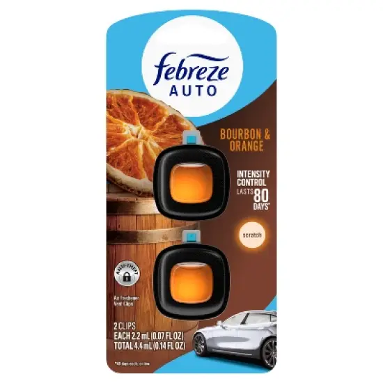 2ct Febreze Auto Bourbon and Orange image {8}