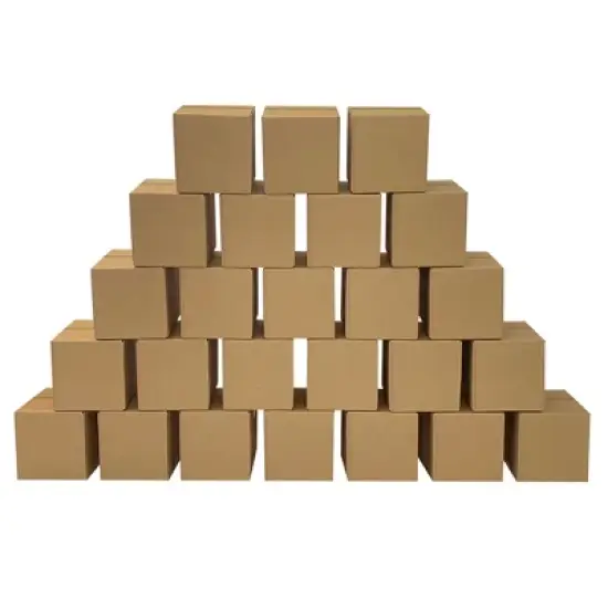 UOFFICE Pack of 50 Corrugated Boxes 5" x 5" x 5" Cube Shipping Boxes image {3}