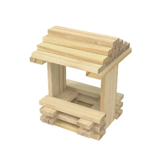 MindWare Keva Brain Builders Deluxe Wooden Plank Set - Building Blocks -123 Pieces image {3}