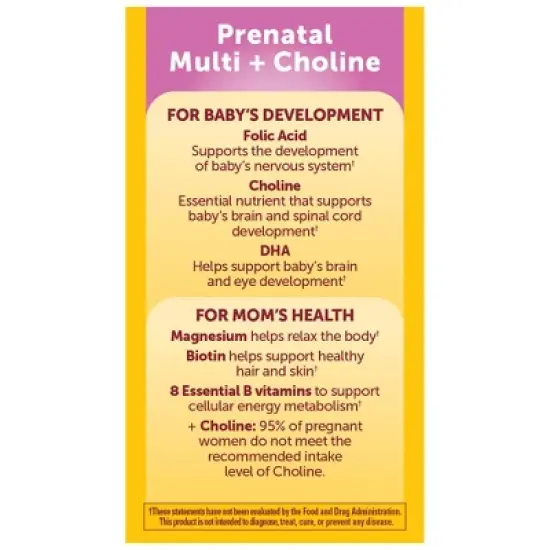 Nature Made Prenatal + Choline Softgel Capsule - 120ct image {8}