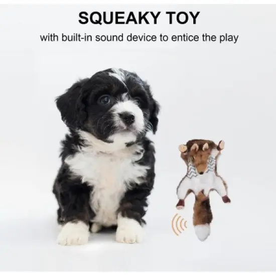 Allforpaws Classic Kill Fox Squeaky Plush Dog Toy, Brown image {1}