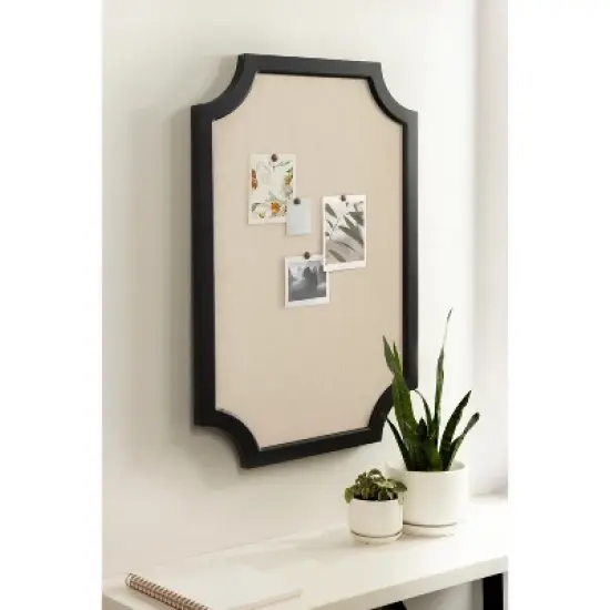 Kate & Laurel All Things Decor Hogan Framed Scalloped Decorative Wall Pinboard image {6}