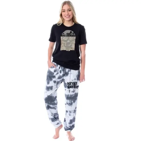 The Goonies Womens' Movie Skull Map Never Say Die Sleep Pajama Set Multicolored image {3}