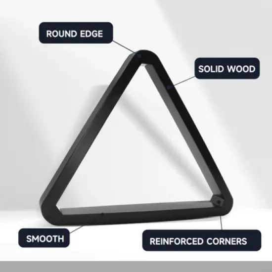 GSE Heavy-Duty Solid Wood 8-Ball Triangle Pool Ball Racks image {1}