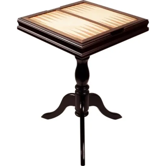 Toy Time Chess and Backgammon Pedestal End Table - Brown image {3}