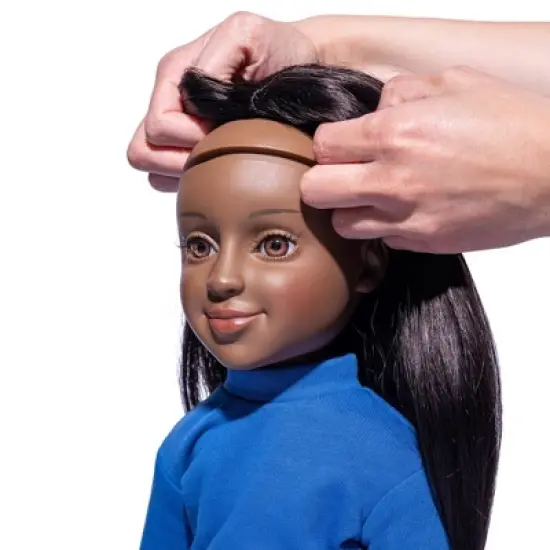I'M A GIRLY Kayla 18" Fashion Doll with Brunette Interchangeable Wig to Style image {8}