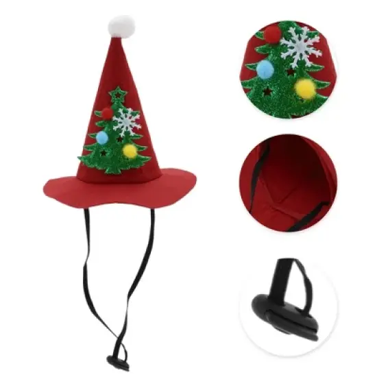 Unique Bargains Halloween Pet Headwear 5.91"x5.51" Red 1 Pc image {2}