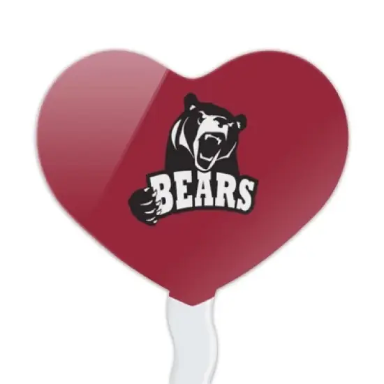 Lenoir-Rhyne University Primary Logo Heart Love Cupcake Picks Toppers Decoration Set of 6 image {1}