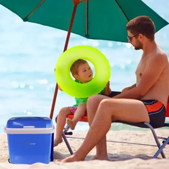 NutriChef Electric Cooler & Warmer, 30+ Liter Mini Fridge with Thermo Heating Ability, Adjustable Temperature Setting, Portable Design &ndash; PKTCEC32SL image {6}