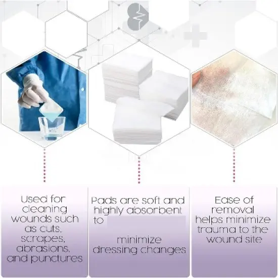 Dukal 6125 New Sponges Sterile 4 in. x 4 in. (5 Pack) (Box of 20) image {1}