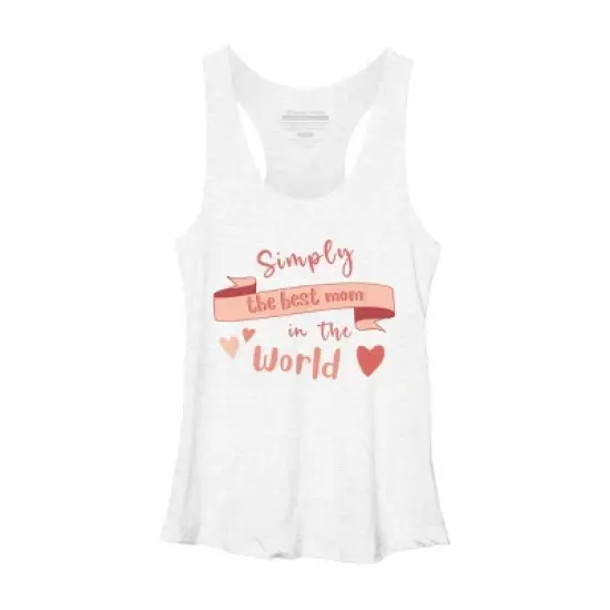 Women's Design By Humans Mother's Day Simply the Best Mom Banner By BoogieCreates Racerback Tank Top image {7}