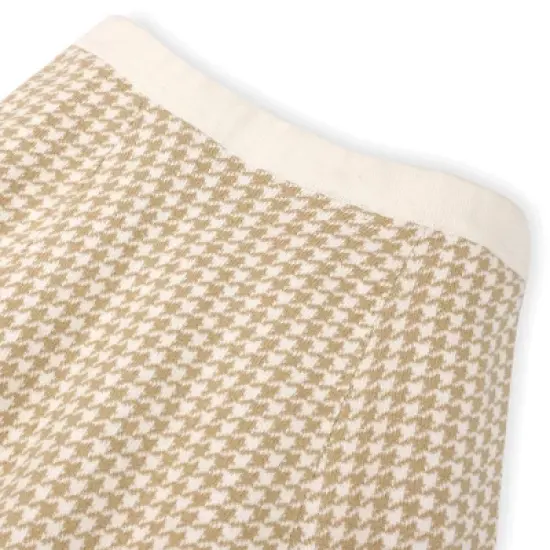 Hope & Henry Girls' Organic Cotton Houndstooth Pull-On Sweater Skirt, Kids image {3}